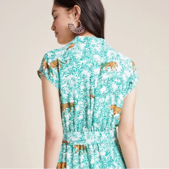 Anthropologie Maeve Catherine Dress - Tiger/Leopard Motif - Sz. 14 - Picture 2 of 14